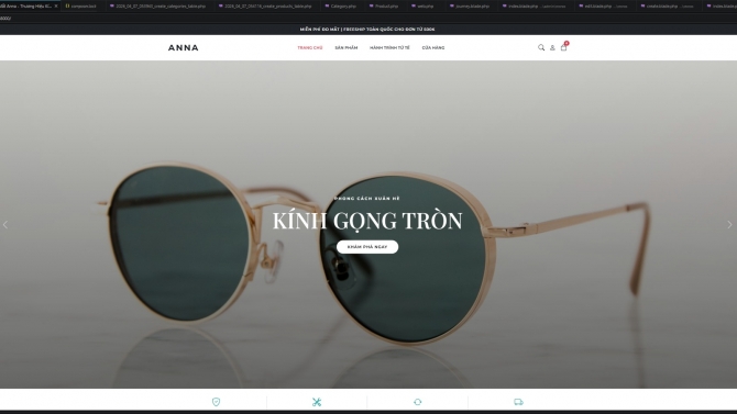 Thiết kế Website b&aacute;n k&iacute;nh mắt