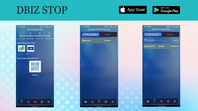 Thiết kế Mobile APP - DBIZ STOP