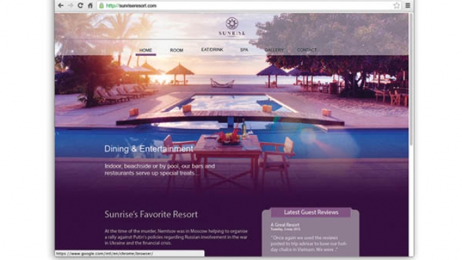 Website khu nghĩ dưỡng Sunrise