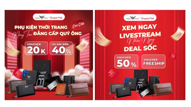 Bộ banner của h&atilde;ng WILIAM POLO