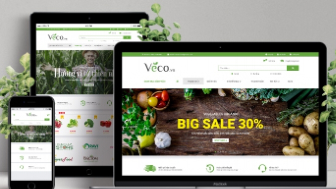 Thiết kế website Rau củ quả VECO