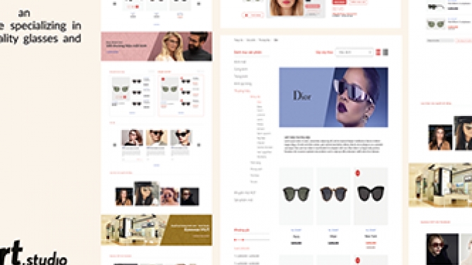 Thiết kế UX/UI Website - Dự &aacute;n e-commerce website eyewearHUT
