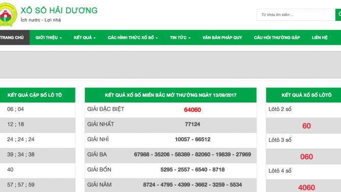 Lập tr&igrave;nh web xosotinhhaiduong.com