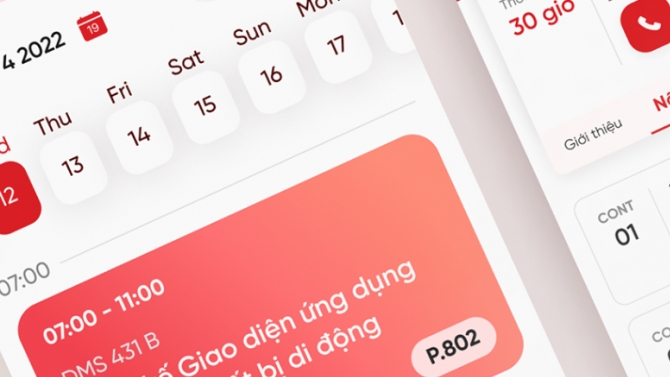myDTU Schedule - UI Design