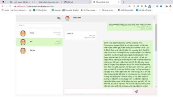 X&acirc;y dựng chat application