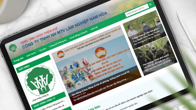 Thiết Kế Website L&acirc;m Nghiệp Nam H&ograve;a