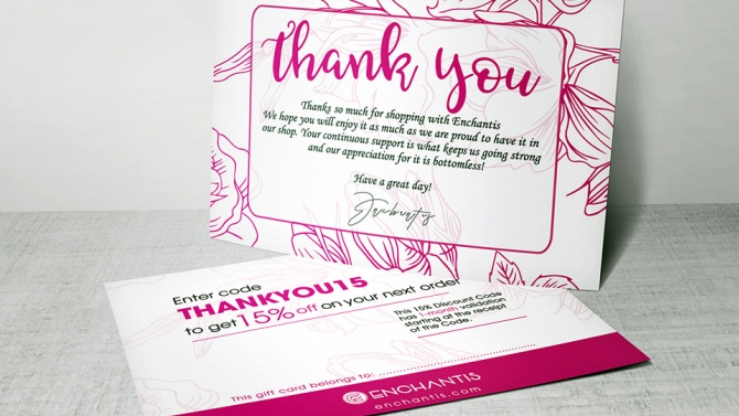 Thank you card Cosmetic - Ecomi