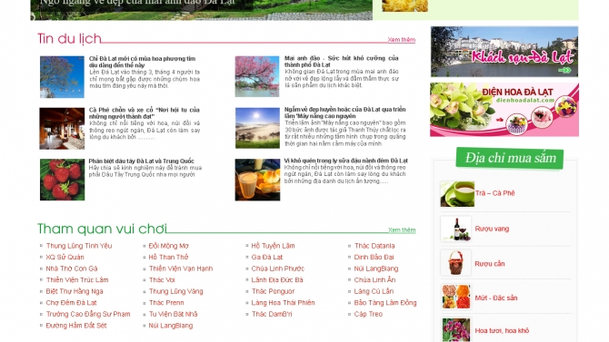 website th&ocirc;ng tin Du lịch Đ&agrave; Lạt