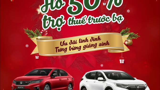 Thiết kế banner gi&aacute;ng sinh cho đại l&yacute; &ocirc; t&ocirc;