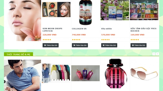 Thiết kế website papababy.vn