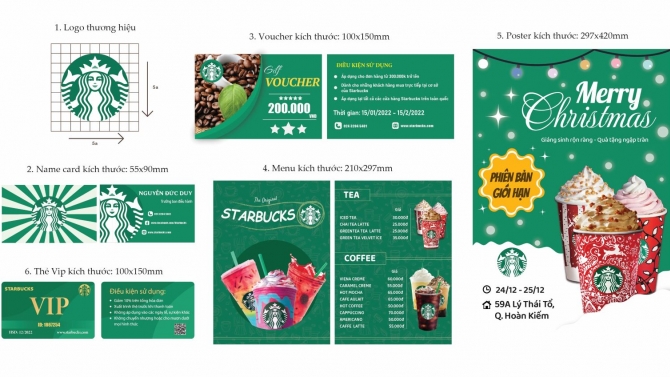 Bộ ấn phẩm cho thương hiệu Starbucks