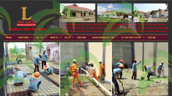 Thiết kế website Nh&agrave; Louis