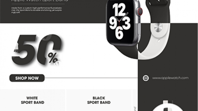 Thiết kế Banner Ads Facebook - Apple Watch