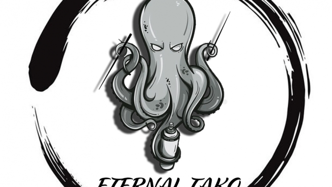 Logo tiệm b&aacute;nh Takoyaki