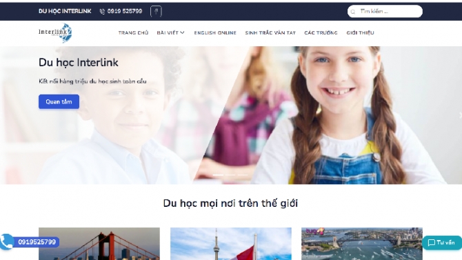 Trang web về tin tức du học