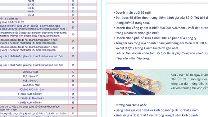 Thiết kế Brochure th&ocirc;ng tin Visa