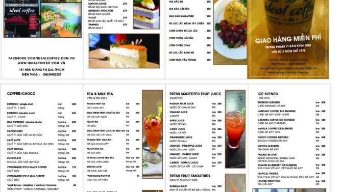 MENU IDEAL COFFEE