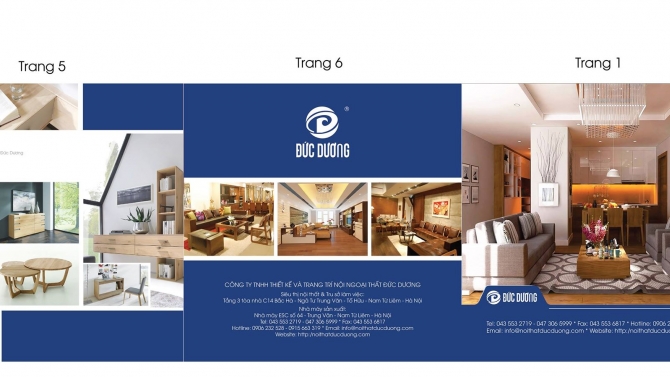 Thiết kế brochure cho Nội thất Đức Dương