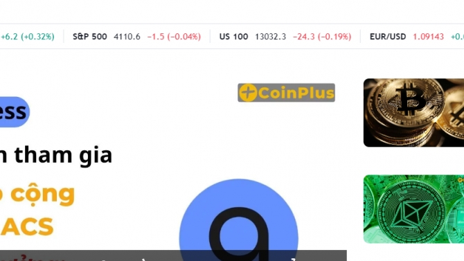 Dự &aacute;n c&aacute; nh&acirc;n - Thiết kế website CoinPlus