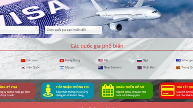 Mẫu website l&agrave;m dịch vụ visa, dịch vụ hộ chiếu nổi bật