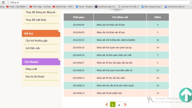 Thực hiện khảo s&aacute;t online
