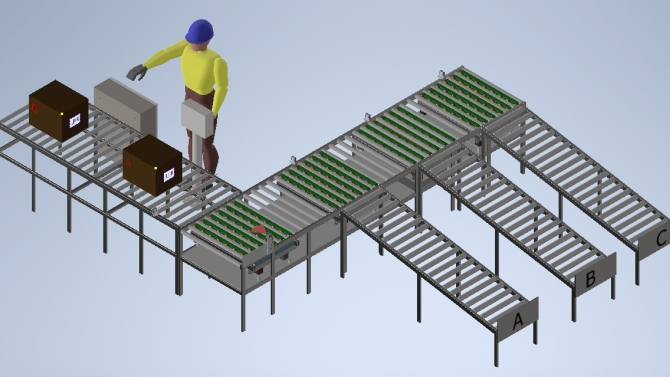 Hệ thống băng tải ph&acirc;n loại h&agrave;ng h&oacute;a tự động