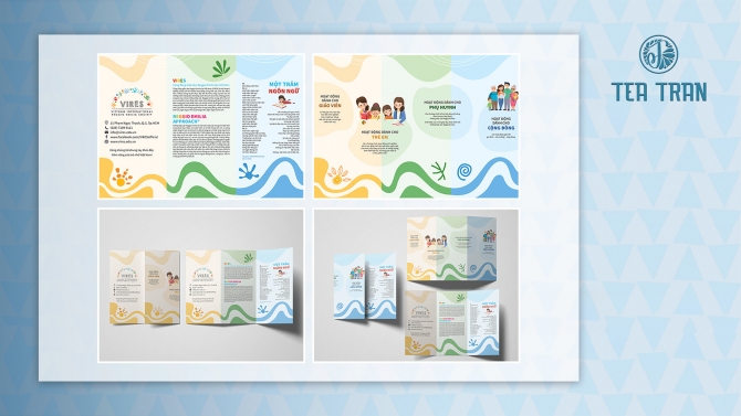 Thiết kế tờ rơi trifold cho tổ chức VIRES
