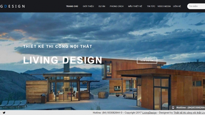 Website thiết kế nội thất Living Design
