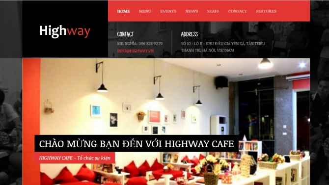 Thiết kế website cafe