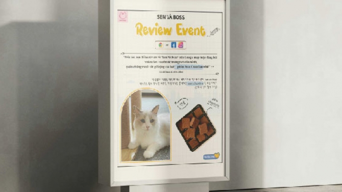 Banner cho Qu&aacute;n cafe Sen v&agrave; Boss