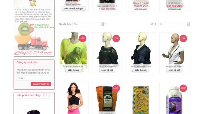 Thiết kế website H&agrave;ng X&aacute;ch Tay Canada