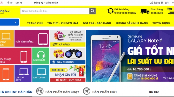Website b&aacute;n h&agrave;ng vienthonga