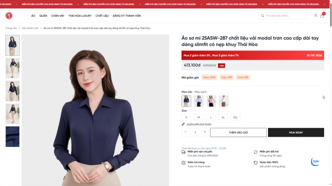 Website b&aacute;n h&agrave;ng thời trang