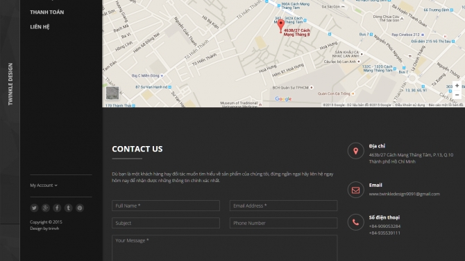 Website thời trang Twinkle Design