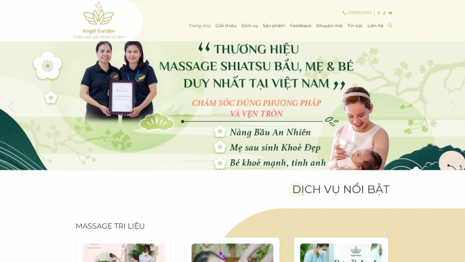 Outsource front-end website ANGEL GARDEN SPA
