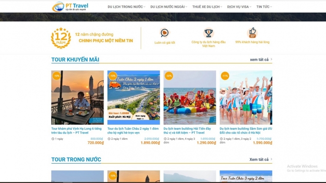 thiết kế - SEO - Content website du lịch