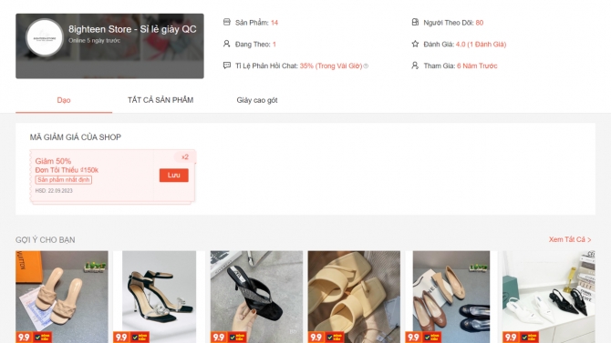 Tạo v&agrave; thiết kế gian h&agrave;ng shopee