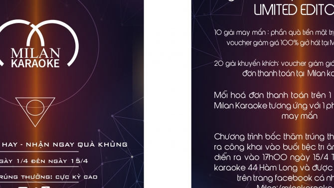 Thiết kế tờ rơi, voucher cho Milan Karaoke