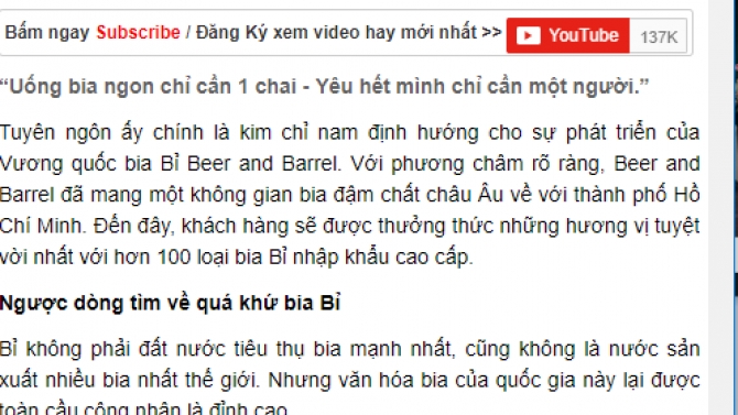 Viết b&agrave;i PR Bia