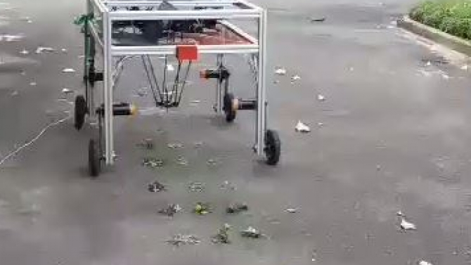 Robot Delta kết hợp xe tự h&agrave;nh