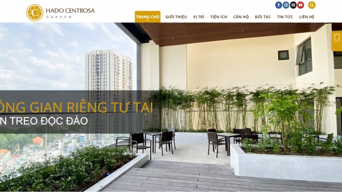 Thiết kế website dự &aacute;n HaDo Centrosa Garden