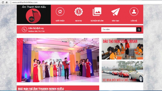Thiết kế website amthanhninhkieu.com