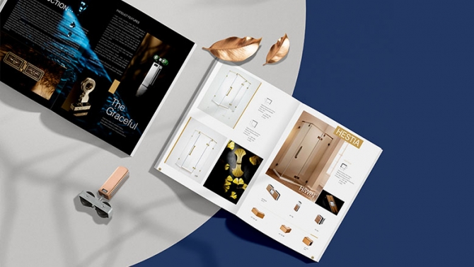 Thiết kế catalogue cabin tắm cao cấp