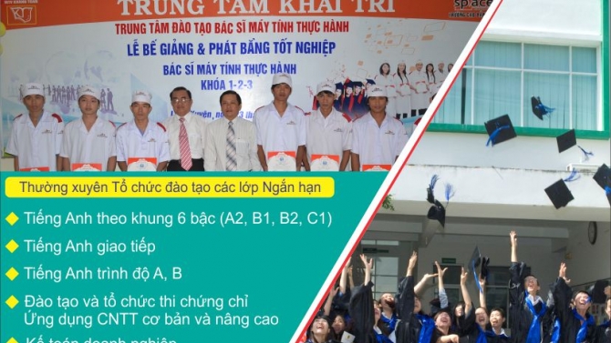 Poster quảng c&aacute;o Chi&ecirc;u sinh Trung t&acirc;m đ&agrave;o tạo Khai Tr&iacute;