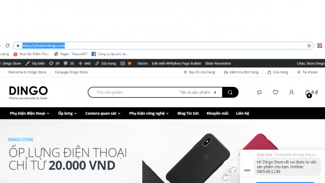 Quản trị website phụ kiện điện thoại