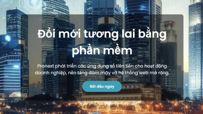 Website c&ocirc;ng ty Pronext Vietnam