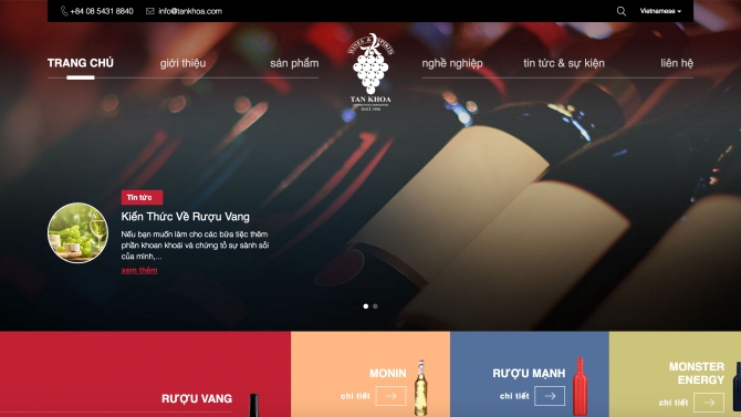 Website cho c&ocirc;ng ty Tấn Khoa