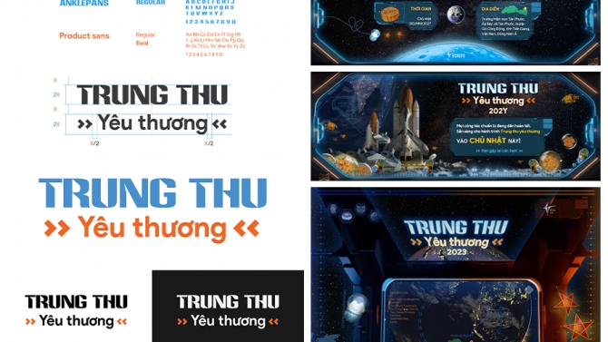Thiết kế logo Sự kiện Trung thu cho sinh vi&ecirc;n v&agrave; Poster truyền th&ocirc;ng sự kiện Trung thu y&ecirc;u thương 2023
