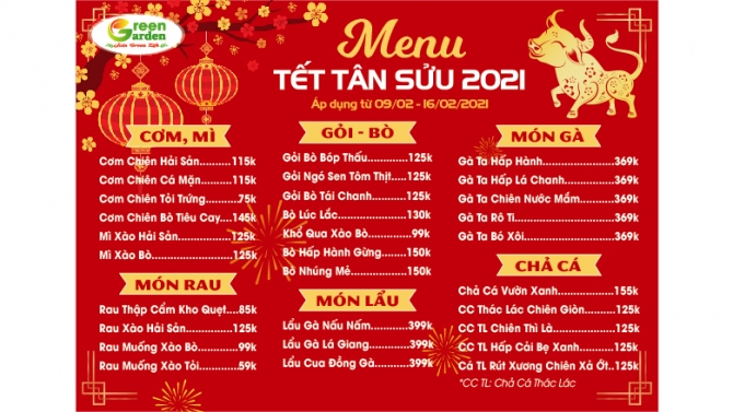 Menu Tết 2021