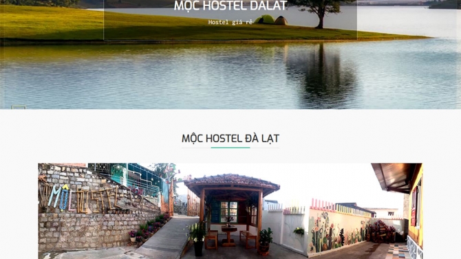 Thiết kế web Mộc Hostel Đ&agrave; Lạt